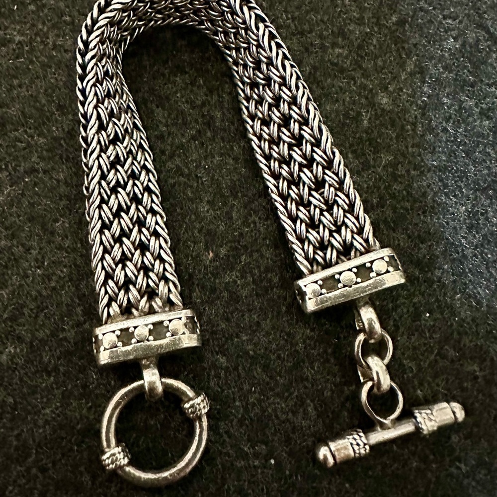 Solid 925 Sterling Silver Thick Braided Bali Bracelet